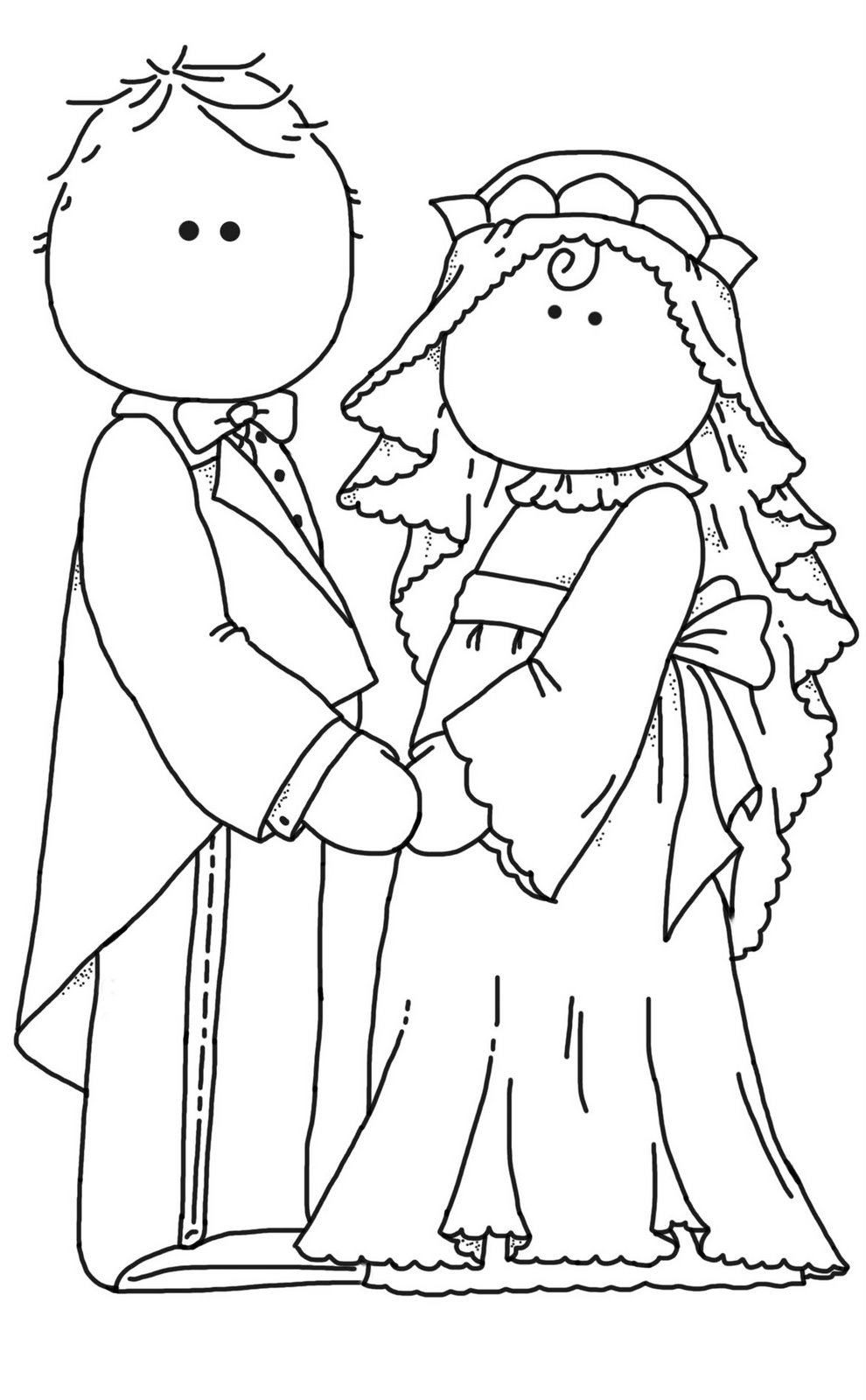 Раскраски про свадьбу для детей. Самый счастливый день.     