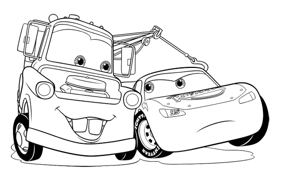 Раскраски из мультфильма тачки. Детские мультики. Раскрась тачки.