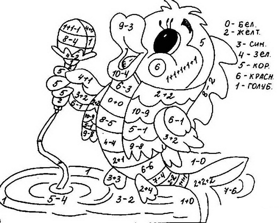 Математические раскраски для решения примеров, задач, неравенств.