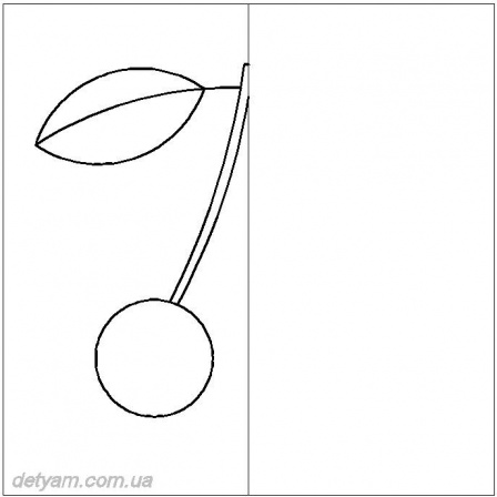 Необходимо дорисовать половину. Обучающая раскраска для детей. Половинка.