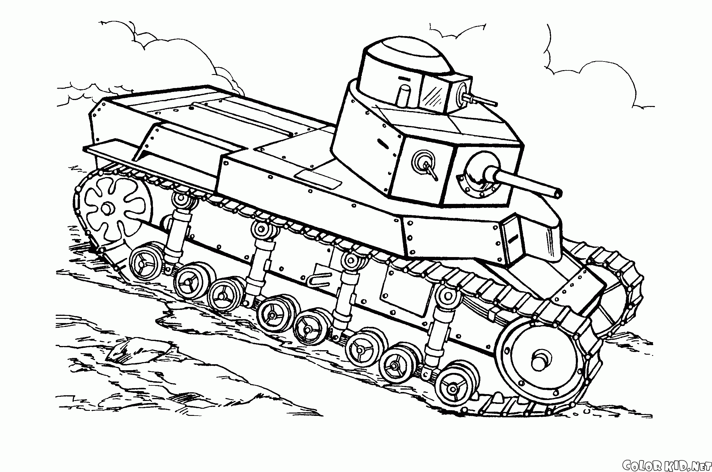 Раскраски танки. Разукрась танки. Большие и маленькие танки. 