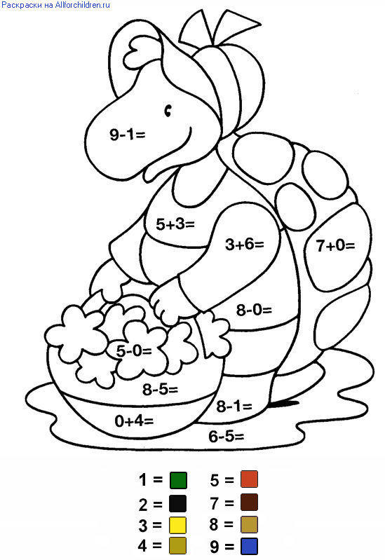 Математические раскраски для решения примеров, задач, неравенств.