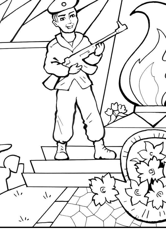 Раскраска День Победы для детей. Победа ! Великая Победа.    