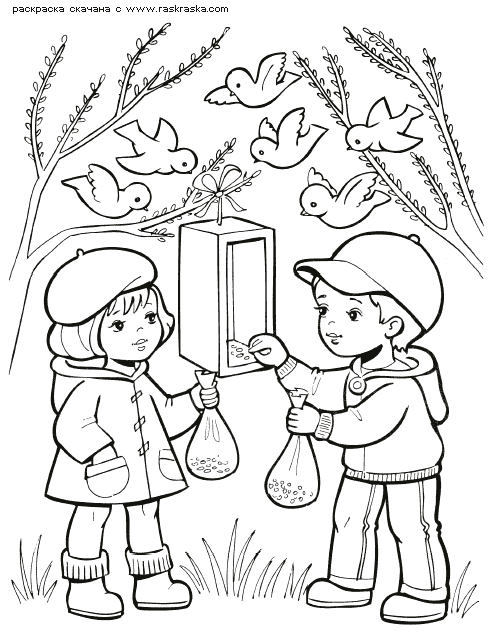 Раскраски времена года для детей и самых маленьких малышей. 