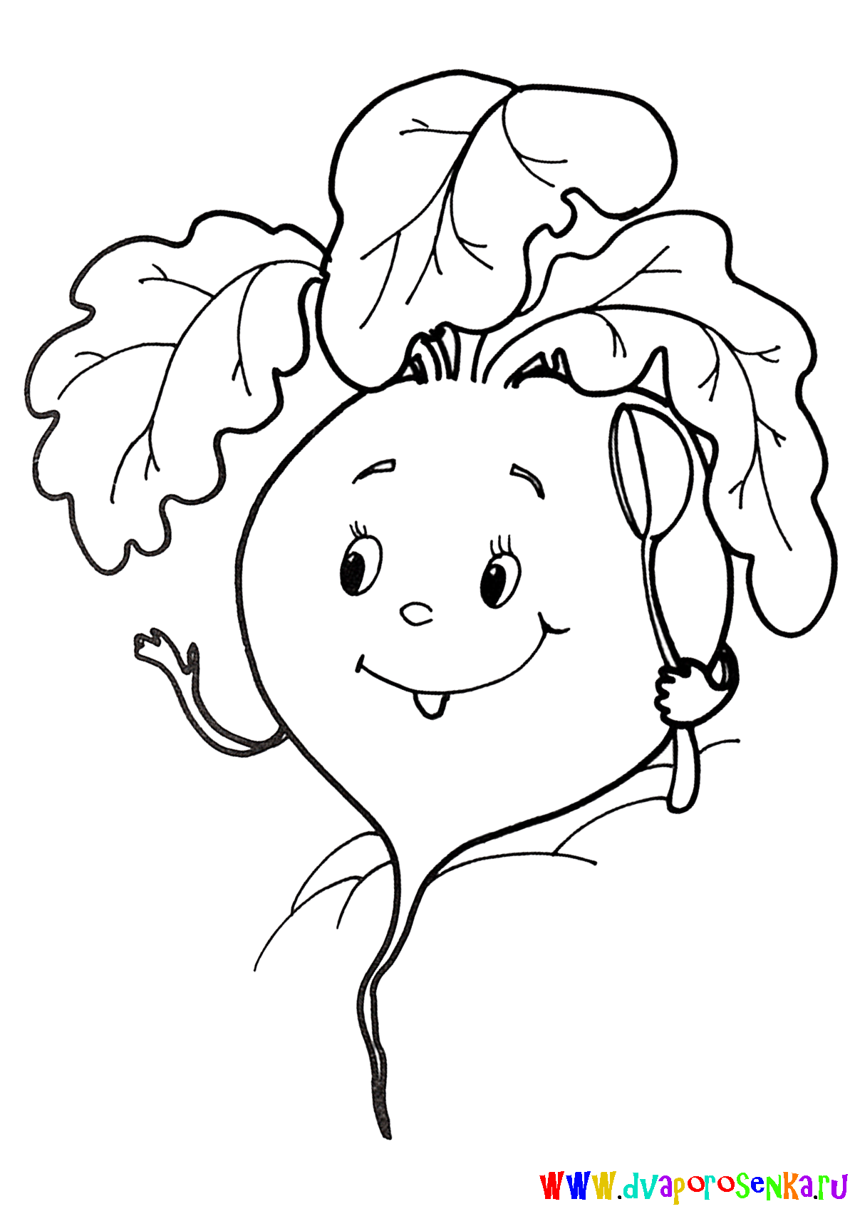 Изучаем овощи. Разукрась овощи. Раскраска для детей про овощи.