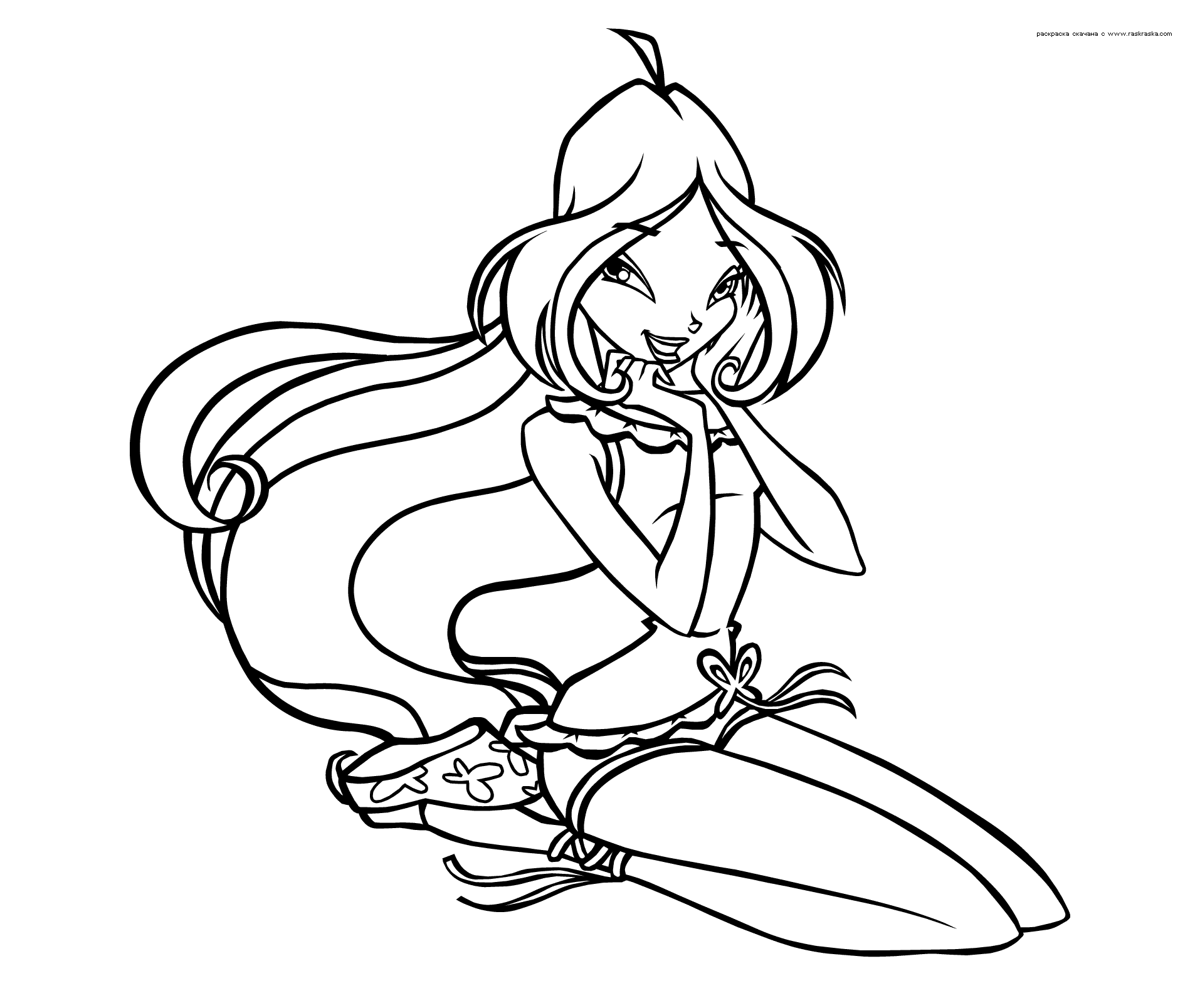 Раскрасик для девочек про фей. Феи Винкс. Раскрась каждую фею.