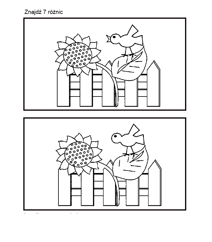 На раскраске нужно найти отличия. Найди 10 отличий. Отличия.