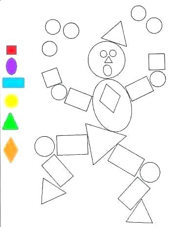 Раскраски составленные из геометрических фигур