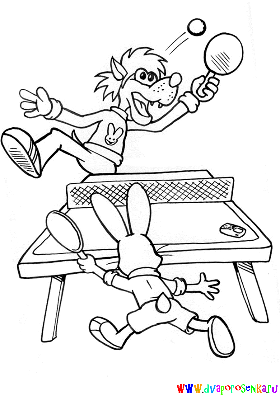 Раскраски для детей по мультфильму ну Погоди. Заяц и Волк.  