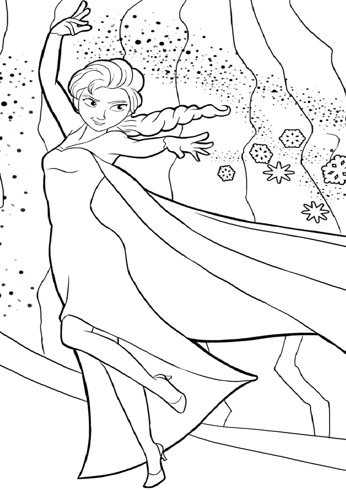 Раскраски для девочек Холодное сердце. Мультфильм про Анну и Эльзу.