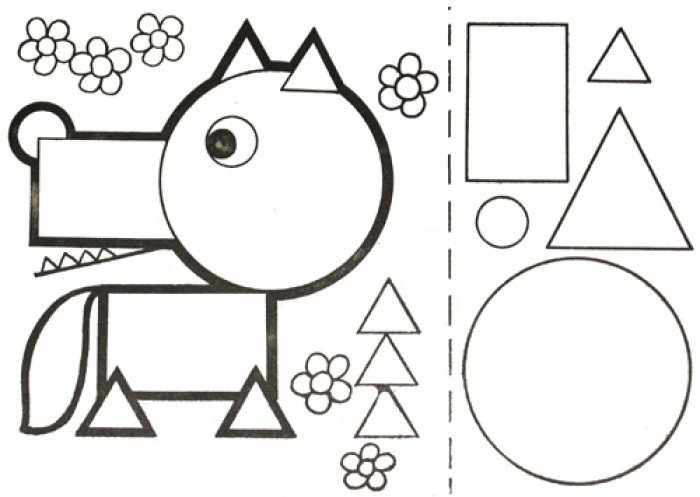 Раскраски аппликации для детей. Сделай поделку из бумаги.   