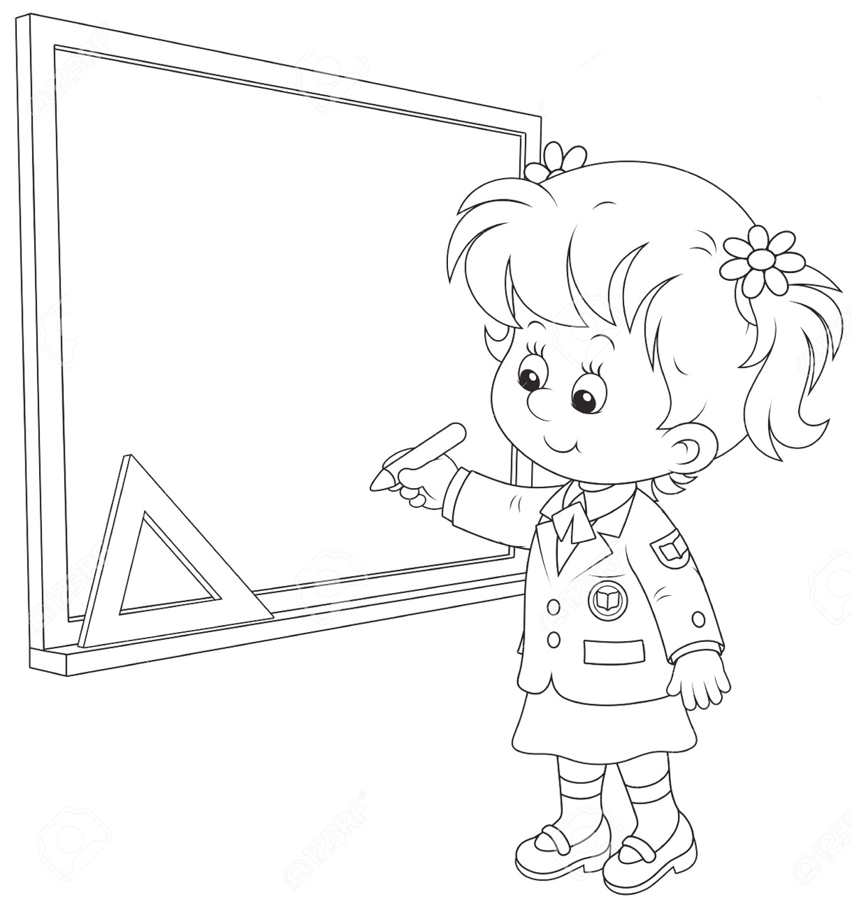 Раскраски для детей которые учатся в школе. Раскраски про школу.