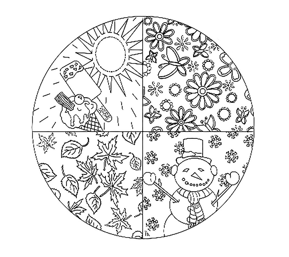 Раскраски времена года для детей и самых маленьких малышей. 