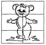 Найди и раскрась разрезанные картинки. Раскраски пазлы.     