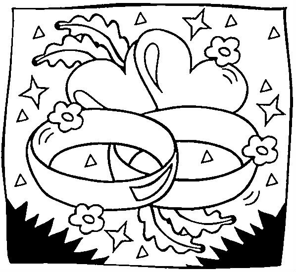 Раскраски про свадьбу для детей. Самый счастливый день.     