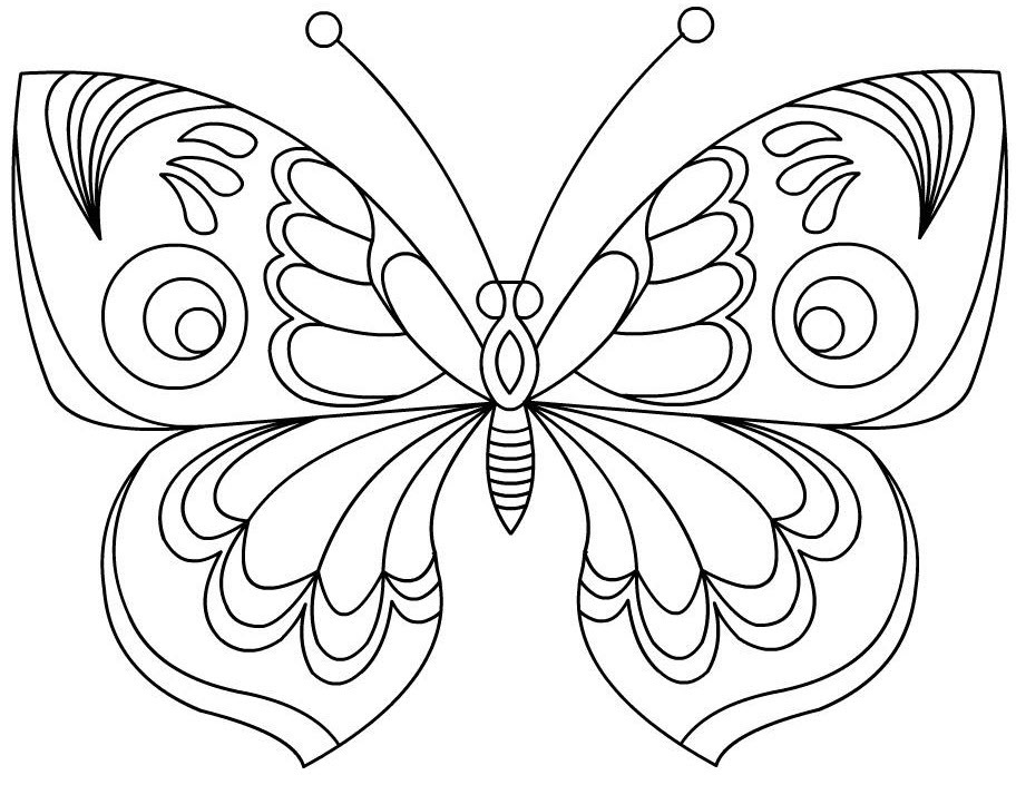 Раскраски для девочек бабочки. Красивые крылья бабочек.      