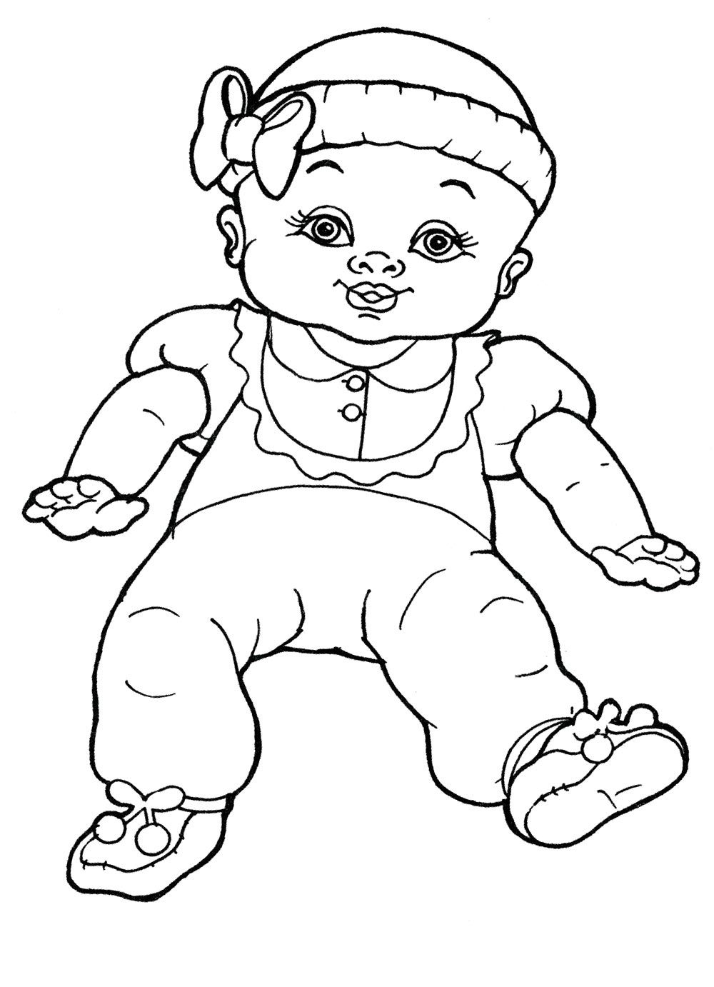 раскраски куклы для девочек. Играем со своими куклами. Раскраска.