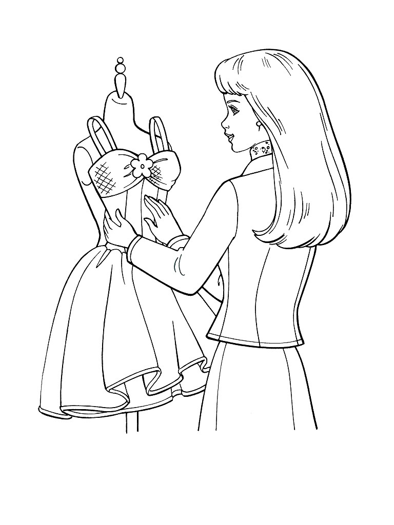 Раскраски для девочек. Мода. Показ мод. Красивые платья. Модели.