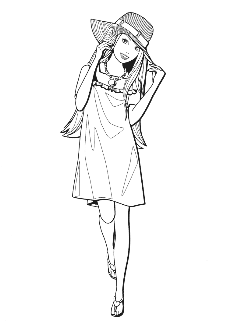 Раскраски для девочек. Мода. Показ мод. Красивые платья. Модели.