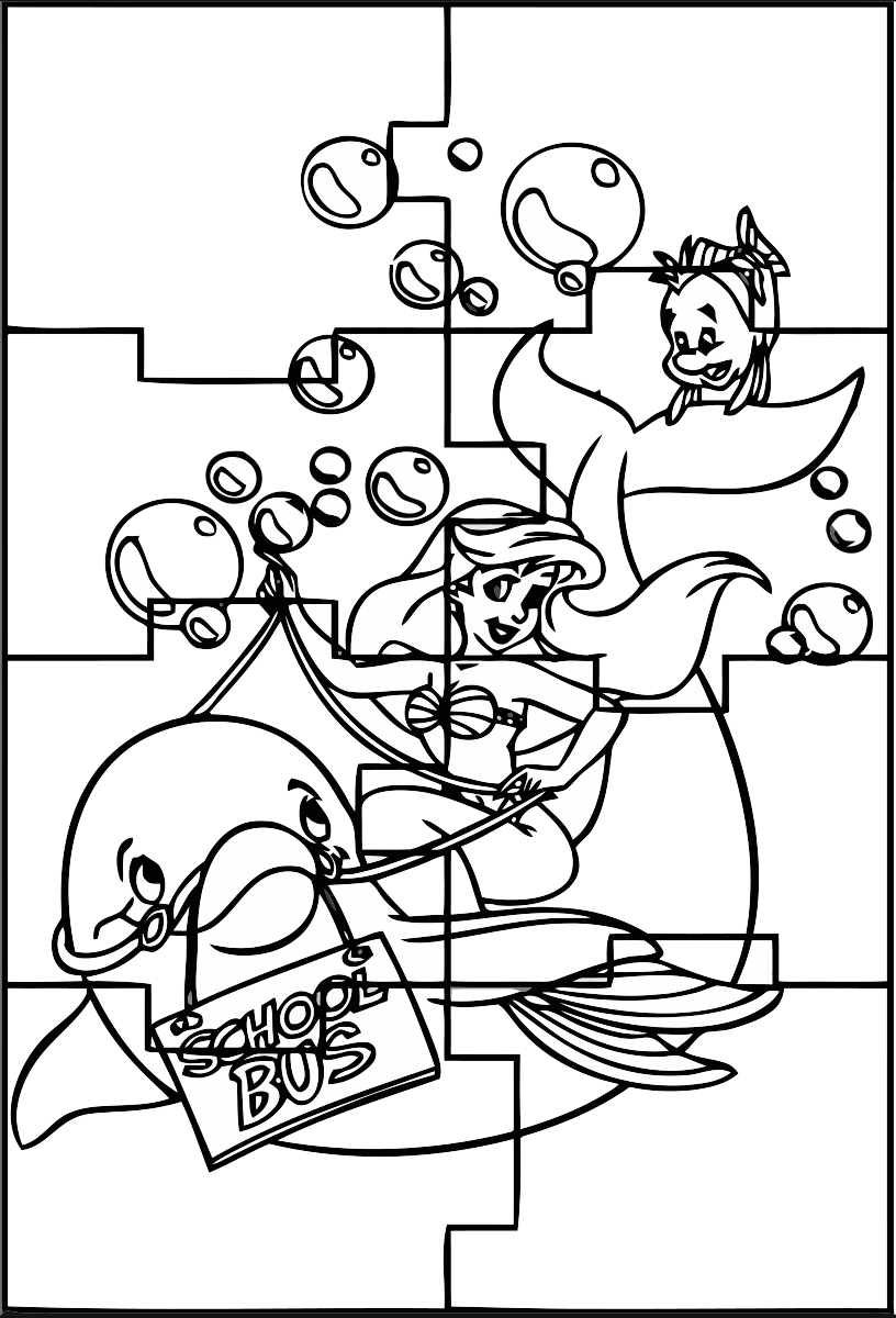 Найди и раскрась разрезанные картинки. Раскраски пазлы.     