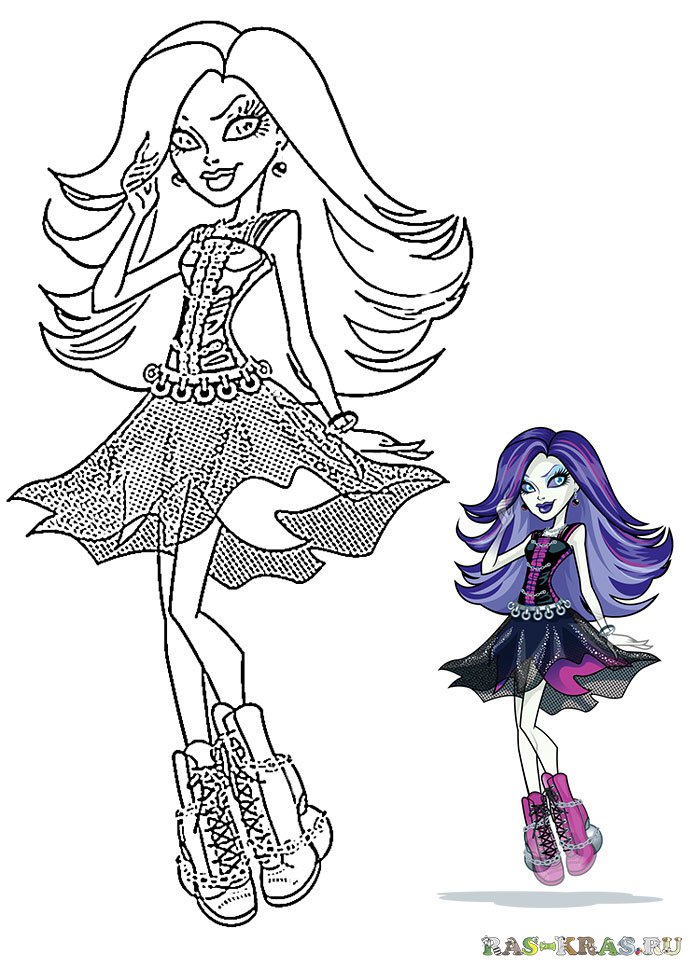 Раскраски для девочек Монстр Хай. Раскрась красивых Монстр Хай.