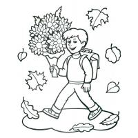 раскраска День Знаний. Первое сентября - день знаний.       