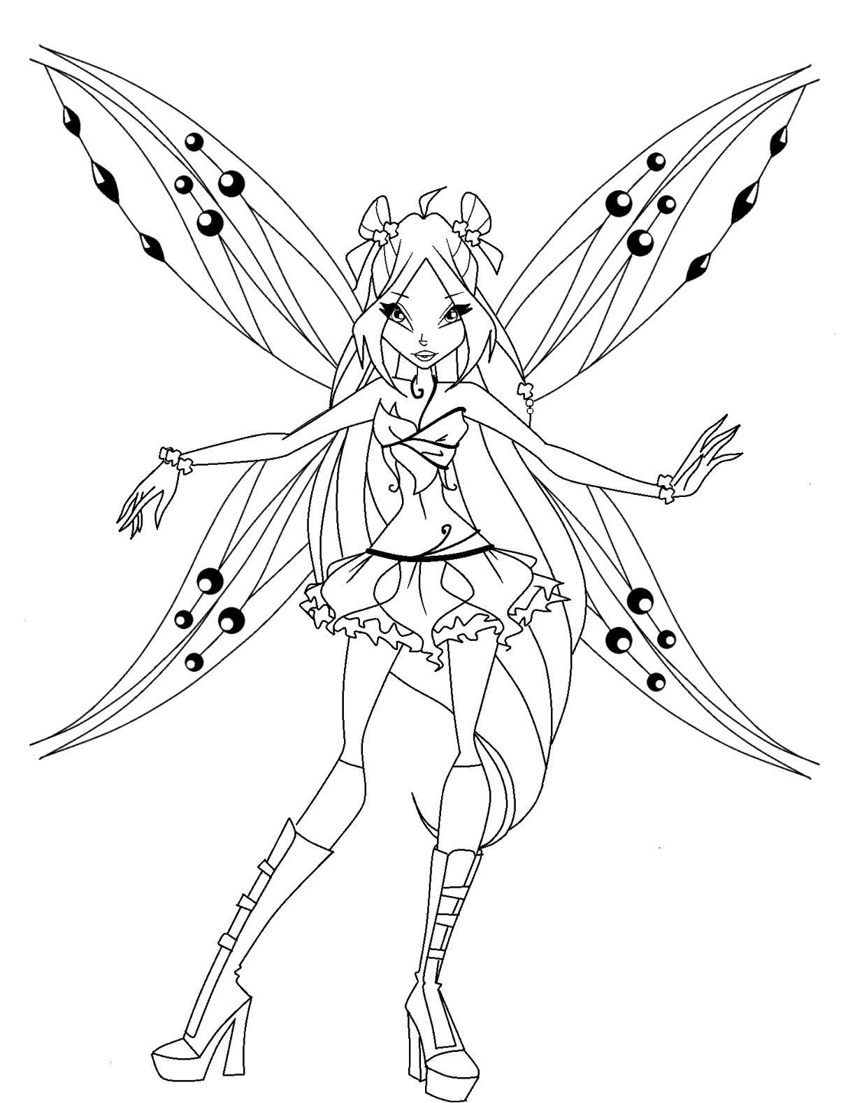 Раскрасик для девочек про фей. Феи Винкс. Раскрась каждую фею.