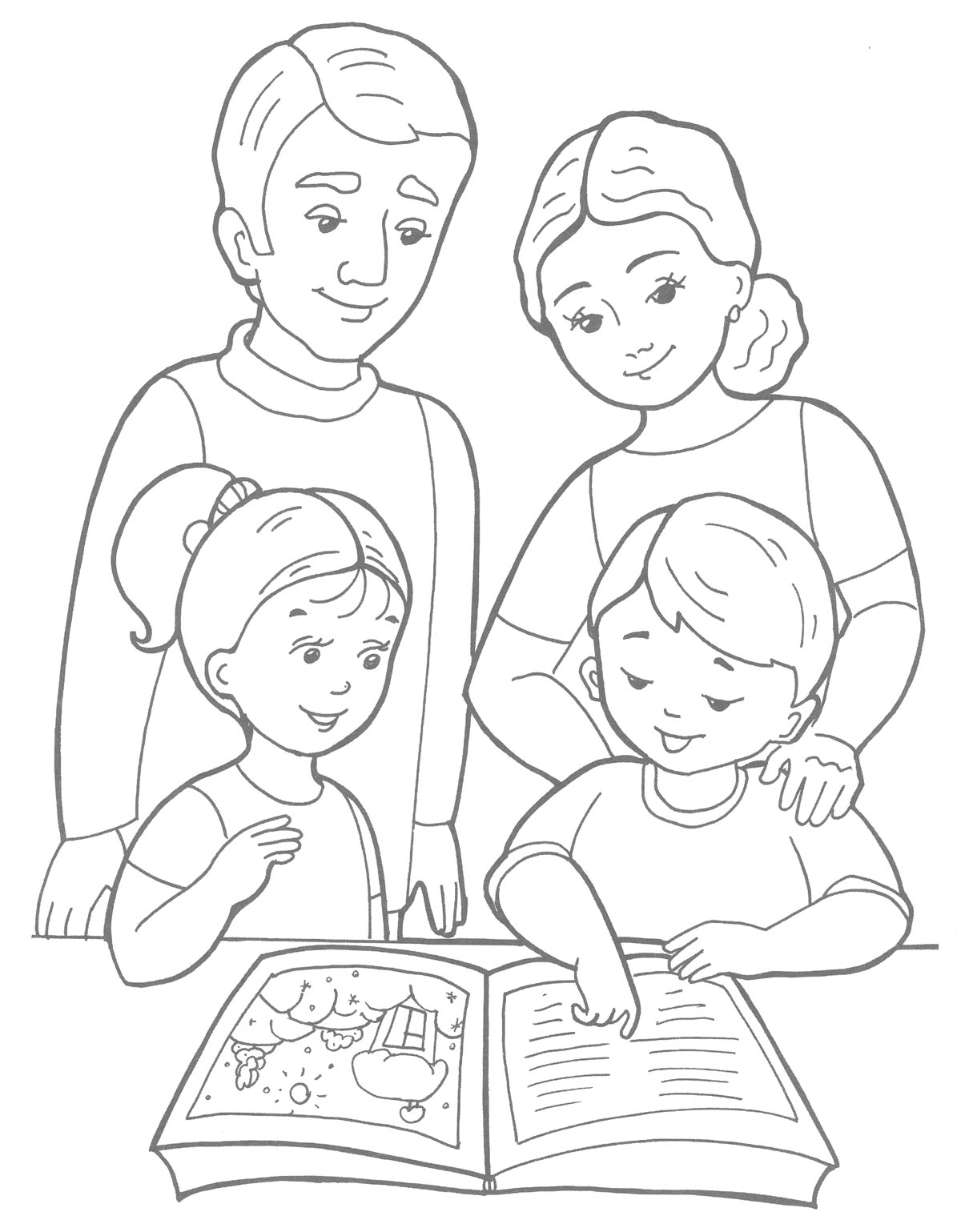 Обучающая раскраска моя семья для детей. Раскраска про семью.