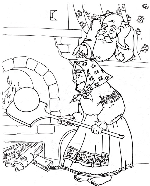 Раскраски из сказки колобок