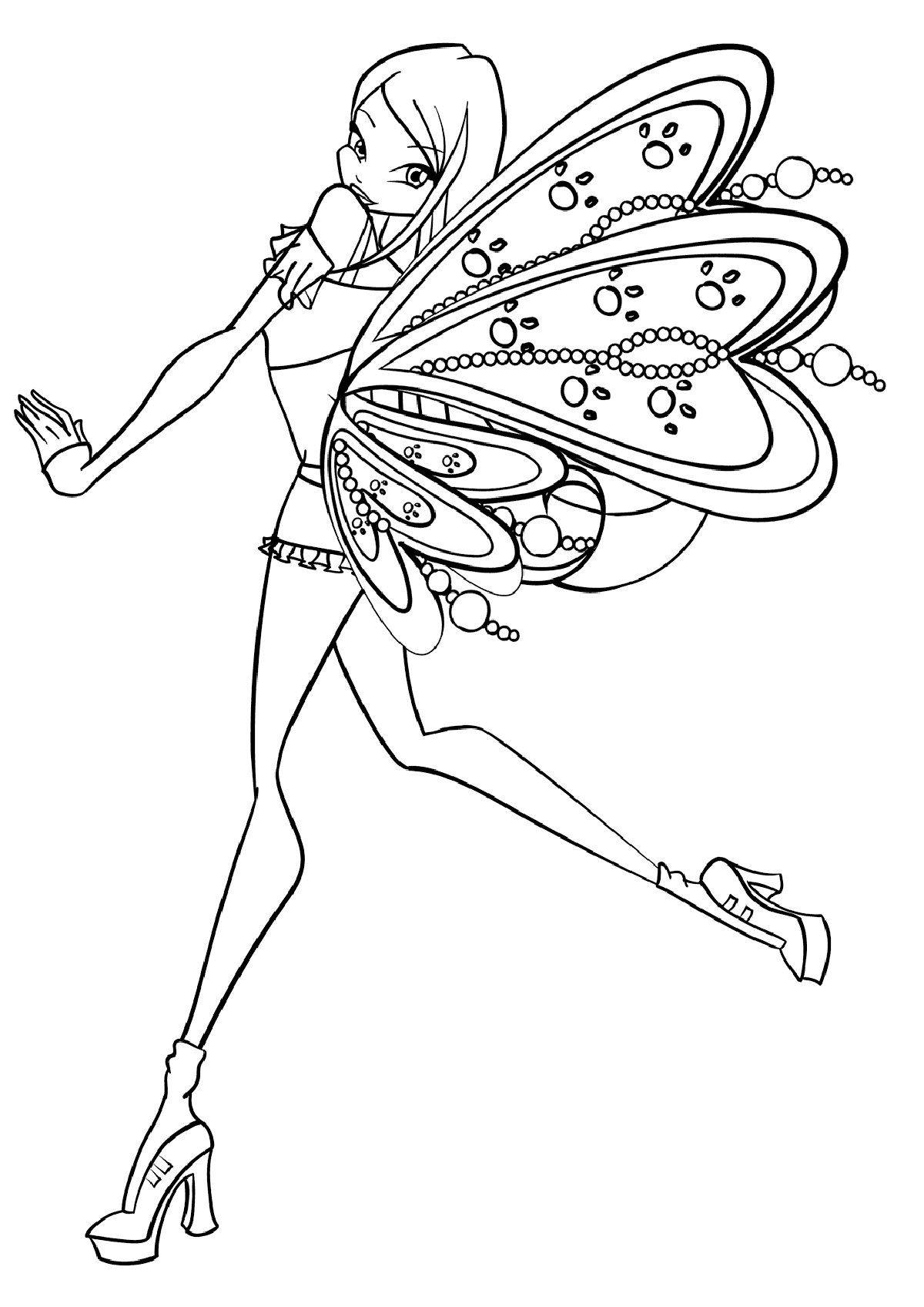 Раскрасик для девочек про фей. Феи Винкс. Раскрась каждую фею.