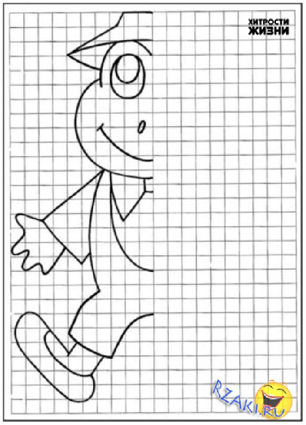 в категории представлены раскраски рисуем по клеточкам для детей.