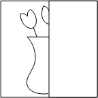 Необходимо дорисовать половину. Обучающая раскраска для детей. Половинка.