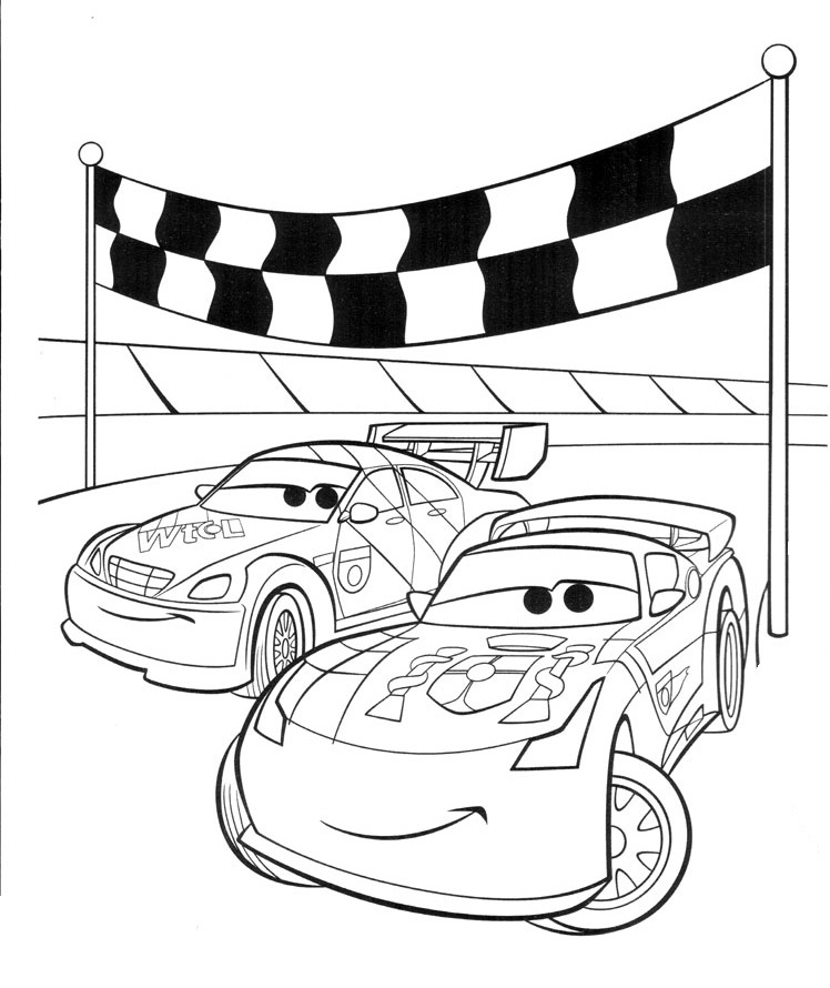Раскраски из мультфильма тачки. Детские мультики. Раскрась тачки.