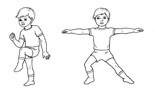 Раскраска для детей физкультура и спорт. Дети любят спорт.  