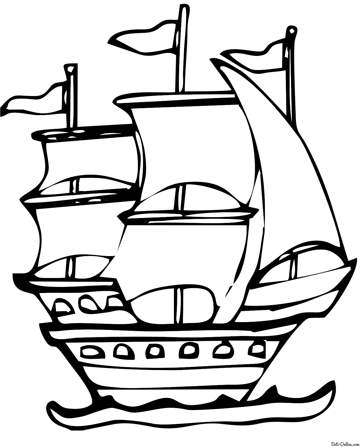 Раскраски для мальчиков. Раскрась корабли. Кораблики. Море. 