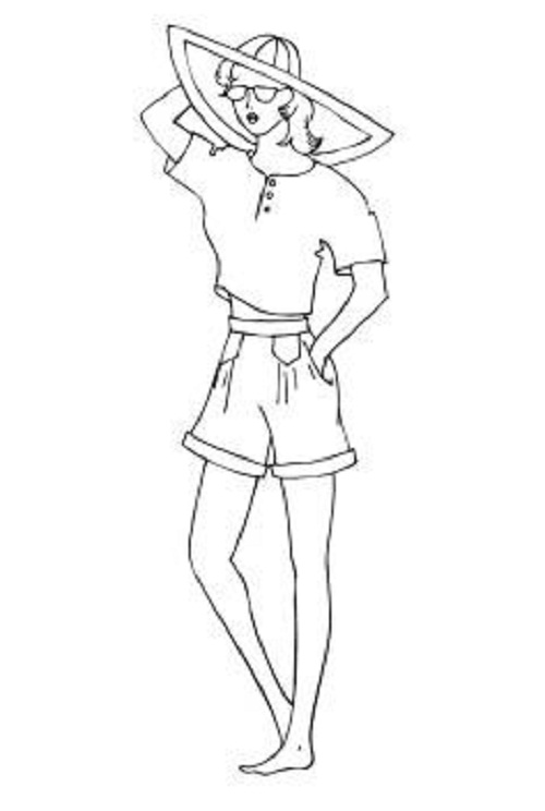 Раскраски для девочек. Мода. Показ мод. Красивые платья. Модели.