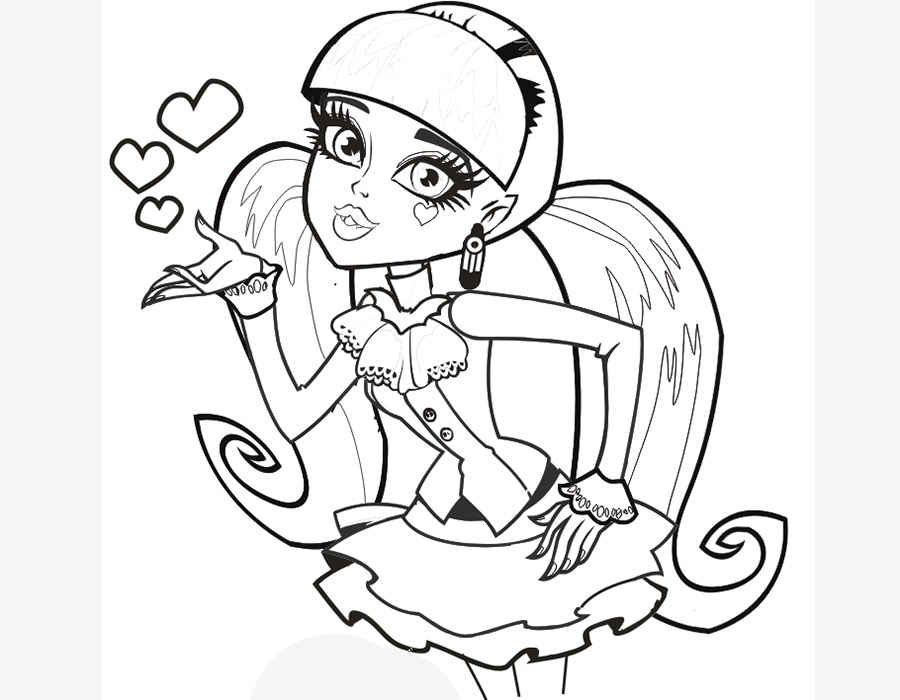 Раскраски для девочек Монстр Хай. Раскрась красивых Монстр Хай.