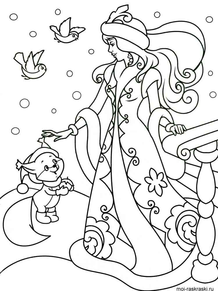 Обучающие раскраски на тему зима у нас в лесу. Картинки зимы.