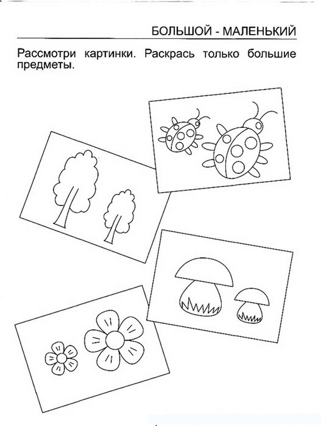 Необходимо раскрасить и запомнить картинки. Раскраски для детей.