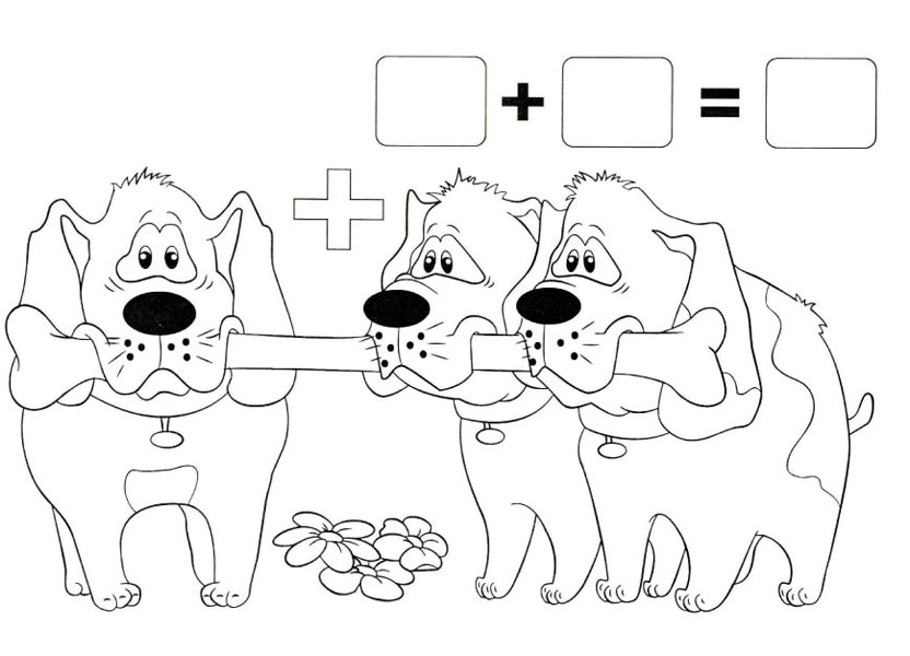 Посчитай и раскрась.