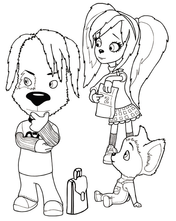 Раскраска для девочек Барбоскины