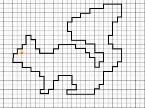 Раскраски рисуем по клеточкам