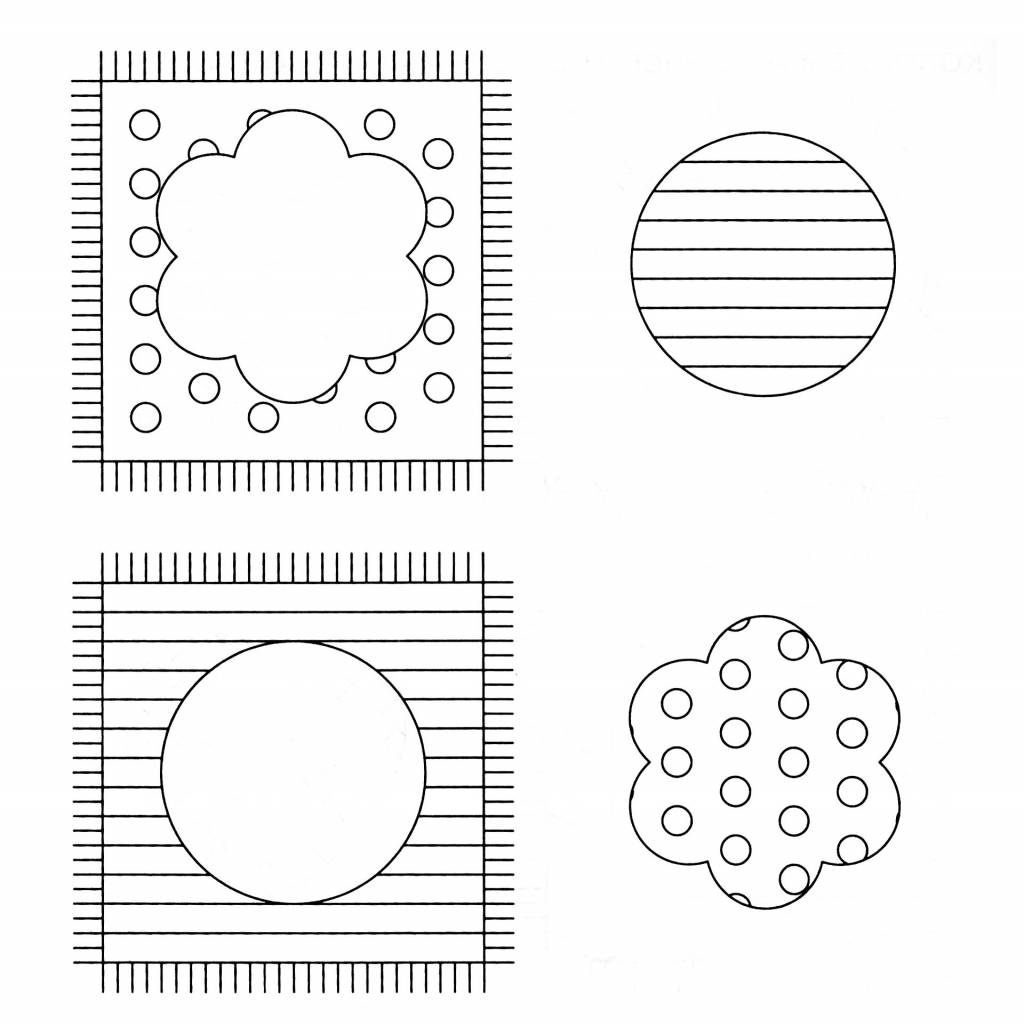 Раскраски подбери заплатку