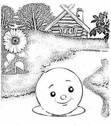 Раскраска Колобок Раскраски из сказки колобок