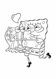 Раскраска Спанч Боб Раскраска для девочек и мальчиков про Спанч Боба.           