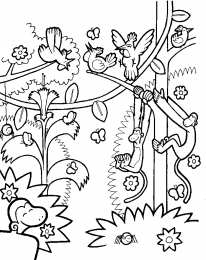 Раскраски кто спрятался? Обучающая раскраска для детей под названием Кто спрятался на картинке?