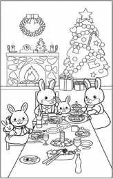 Раскраски праздничный стол Раскраска для детей праздничный стол. Красивый стол на праздник.