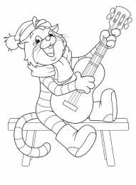 Раскраски Простоквашино Раскраска для детей. Трое из Простоквашино. Дядя Федор.      