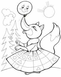 Раскраска Колобок Раскраска Колобок для детей. Колобок катиться по лесу)      