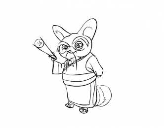 Раскраски Кунг Фу Панда Раскраска для детей Кунг Фу Панда. Раскрась панду.           